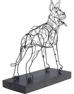 Wire Dog dekorácia čierna 36 cm
