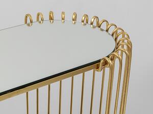 Wire konzolový stolík mosadzný 81x78 cm