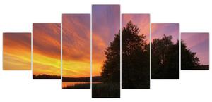 Farebný západ slnka - obraz (Obraz 210x100cm)
