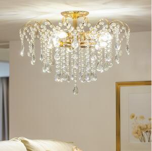 Brilagi - Prisadený luster CRYSTAL 6xE14/60W/230V zlatá