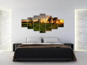 Západ slnka v krajine, obrazy (Obraz 210x100cm)