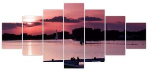 Západ slnka na vode, obraz (Obraz 210x100cm)