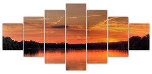 Západ slnka na jazere, obraz (Obraz 210x100cm)