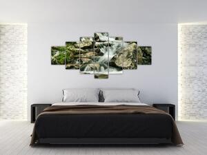 Horský vodopád - obraz (Obraz 210x100cm)