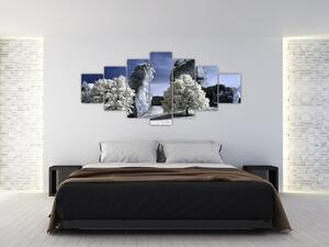 Zimná krajina - obraz do bytu (Obraz 210x100cm)