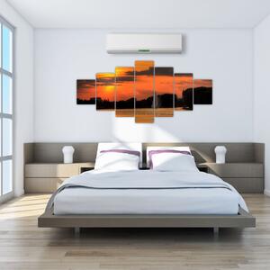 Západ slnka na vode - obraz na stenu (Obraz 210x100cm)