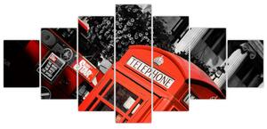 Londýnska telefónna búdka - moderné obrazy (Obraz 210x100cm)