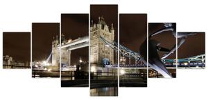 Nočný Tower Bridge - obraz (Obraz 210x100cm)