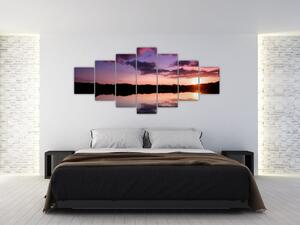 Západ slnka na vode - obraz na stenu (Obraz 210x100cm)