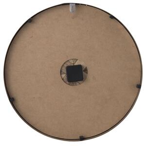 Drevené hodiny v kovovom ráme Mrionn - Ø 50*6 cm / 1*AA