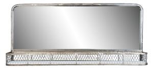 Kovové nástenné zrkadlo s poličkou Vaten - 91*16*42 cm