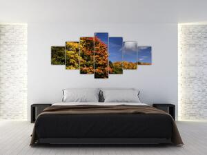 Jesenné stromy - moderný obraz (Obraz 210x100cm)