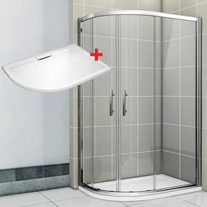 NATALI HARD 100x80 Clear Pravý Sprchovací kút asymetrický