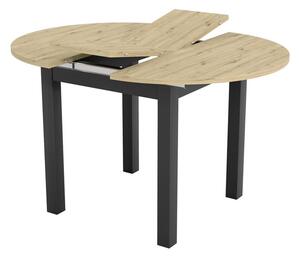 Jedálenský stôl Aurellia (dub artisan + čierna). Vlastná spoľahlivá doprava až k Vám domov. 1096811