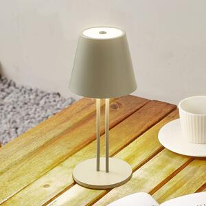 Lindby LED dobíjacia stolová lampa Janea TWIN, zelená, kov