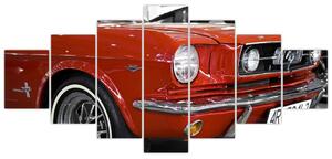 Červené auto - obraz (Obraz 210x100cm)