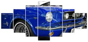 Modré auto - obraz (Obraz 210x100cm)