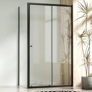NICOL COMBI Black 100x80 číre Sprchovací kút s posuvnými dverami