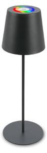 LED dobíjacia stolová lampa 7507015, antracitová RGBW IP44 dotykový stmievač
