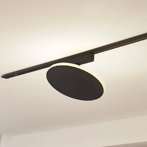 LED koľajnicové svietidlo Lindby Lumaro, čierne, hliník, 48 V, stmievateľné, Čierna, Obývacia izba / jedáleň, Hliník, Moderný, Koľajnicový systém