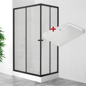 POINT BLACK LOR 100x80 Grape Obdĺžnikový sprchovací kút s akrylátovou vaničkou