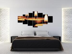 Horiace sviečky - obraz (Obraz 210x100cm)