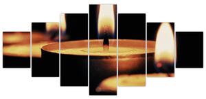 Horiace sviečky - obraz (Obraz 210x100cm)