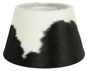 Tienidlo lampy z kravskej kože čierna / biela - Ø 30 * 18,5cm