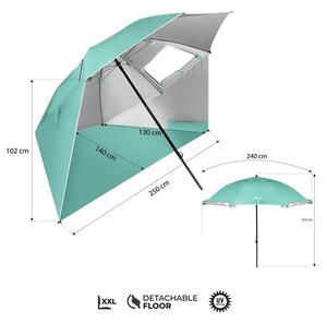 NC17114 ZELENÝ PLÁŽOVÝ SLNEČNÍK / PARAVÁN 240 CM NILS CAMP