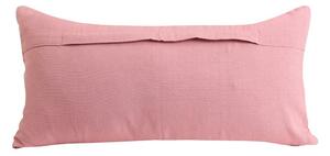 Ružový zamatový podlhovastý vankúš Skali - 60 * 30 cm