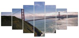 Golden Gate Bridge - moderné obrazy (Obraz 210x100cm)