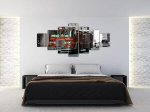 Hasičské auto - obraz (Obraz 210x100cm)