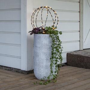 LED svetlo na zemné hroty Sphere, Ø 40 cm, čierna kovová batéria