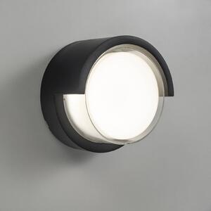 Nástenné svietidlo Forlight LED Creu, Ø 17 cm, čierna farba, plast