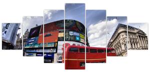 Červený autobus v Londýne - obraz (Obraz 210x100cm)