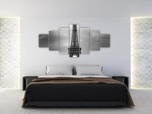 Trabant u Eiffelovej veže - obraz na stenu (Obraz 210x100cm)