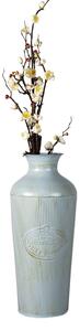 Modrá plechová dekoračné váza s patinou Lyon - Ø 22 * ​​47 cm