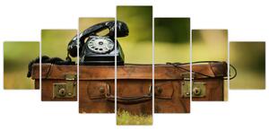 Telefón na kufri - obraz (Obraz 210x100cm)