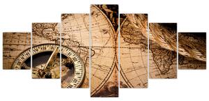 Mapa sveta - obraz na stenu (Obraz 210x100cm)