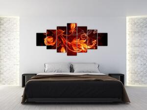 Abstraktné oheň - obraz (Obraz 210x100cm)