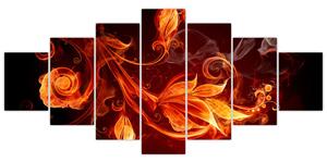 Abstraktné oheň - obraz (Obraz 210x100cm)