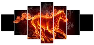Obraz horiace kôň (Obraz 210x100cm)