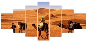 Ťavy v púšti - obraz (Obraz 210x100cm)