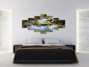Rieka v lese - obraz (Obraz 210x100cm)