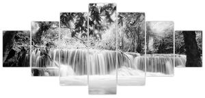 Vodopády v lese (Obraz 210x100cm)