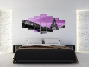 Abstraktný obraz Eiffelovej veže (Obraz 210x100cm)