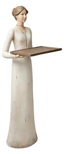 Clayre & Eef Dekorácia žena s podnosom - 32 * 38 * 102 cm