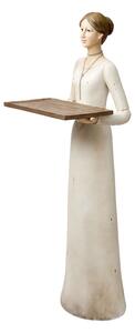 Clayre & Eef Dekorácia žena s podnosom - 32 * 38 * 102 cm