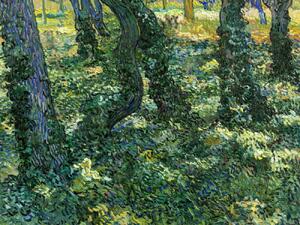 Umelecká tlač Undergrowth (Vintage Landscape) - Vincent van Gogh, (40 x 30 cm)