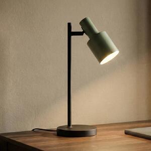 Stolná lampa Lindby Ovelia, zelená/čierna, kov, E27, Čierna, Pracovňa / Kancelária, kov, Moderný, Stojacie svietidlo